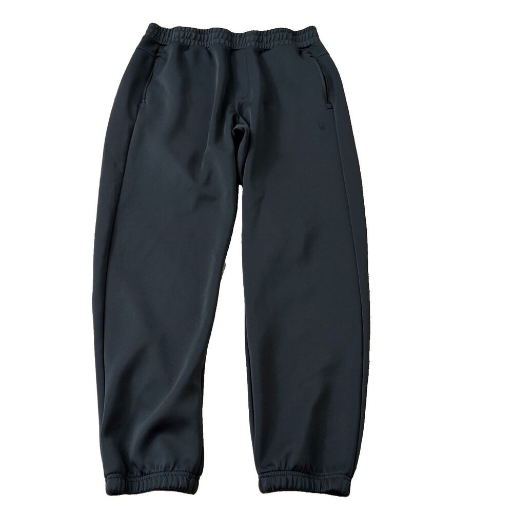 Spyder Active Joggers Mens Large Black Drawstring Pull-On Pants Outdoor Tapered